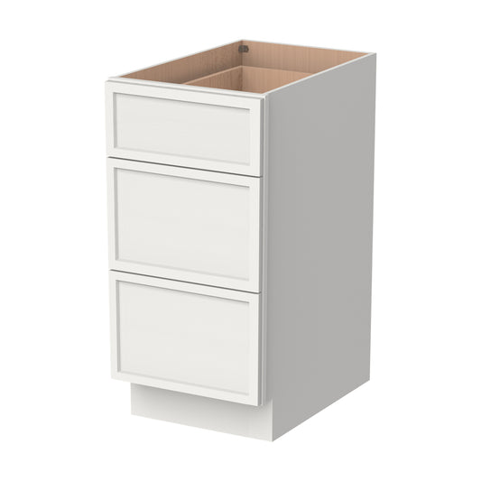 3DB12 Slim Shaker 3-Drawer Base Cabinet 12"Wx34-1/2"Hx24"D